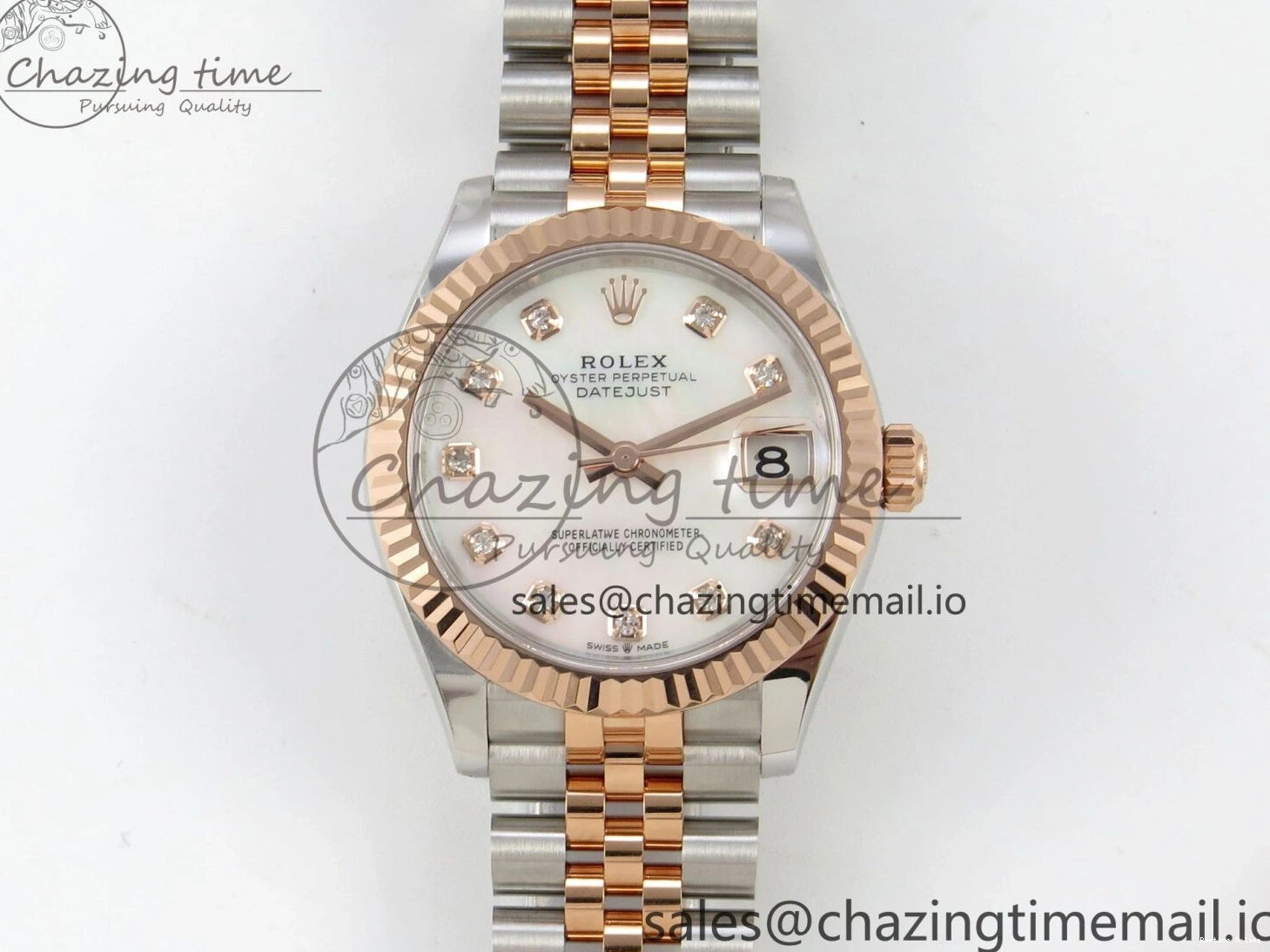 1230 DateJust 31 278271 THBF 1:1 Best Edition 904L Steel White Diamonds Dial on SS RG Jubilee Bracelet HZ Cal. Classic 24